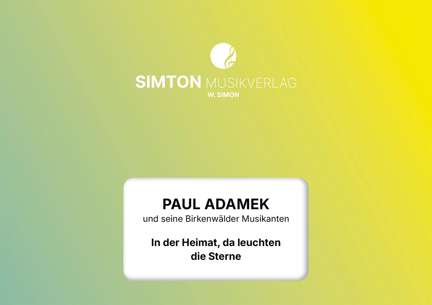 Notenheftumschlag bzw. Cover des Titels "In der Heimat, da leuchten die Sterne"