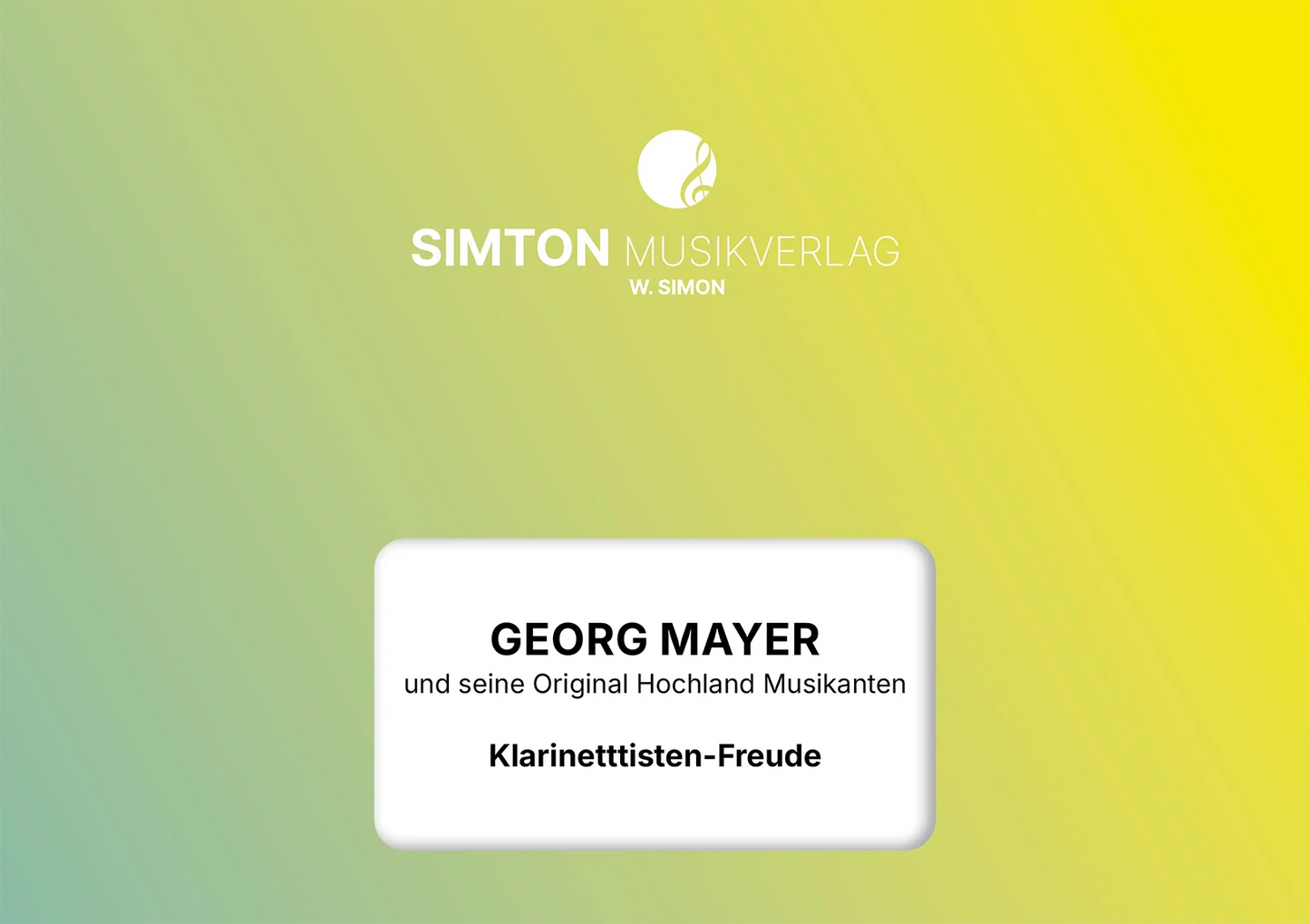 Notenheftumschlag bzw. Cover des Titels "Klarinetttisten-Freude"