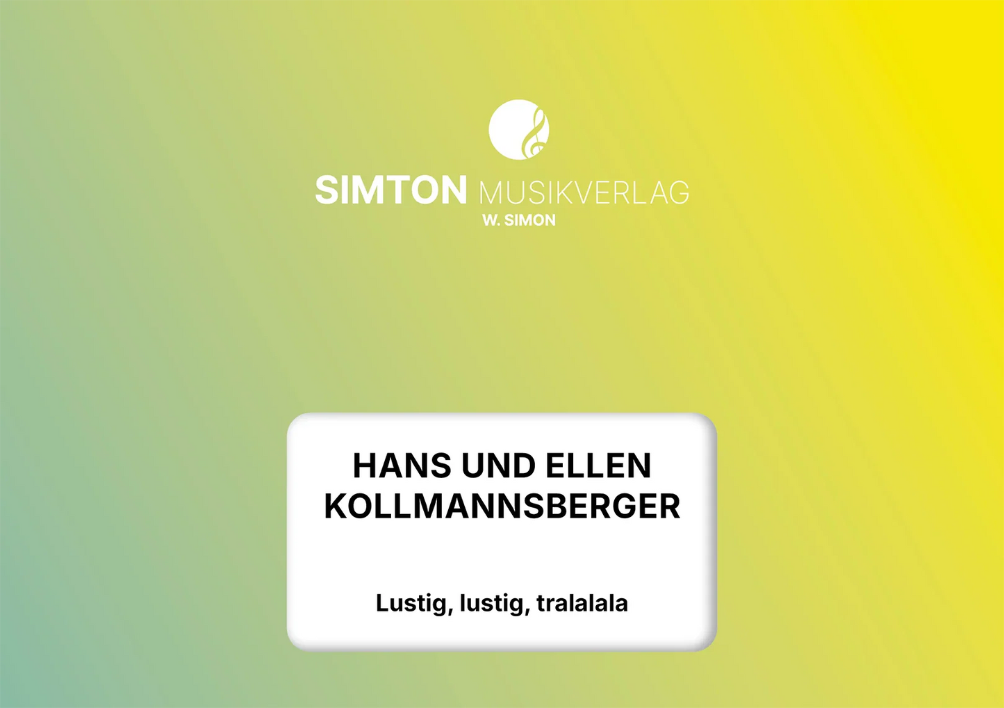 Notenheftumschlag bzw. Cover des Titels "Lustig, lustig, tralalala"