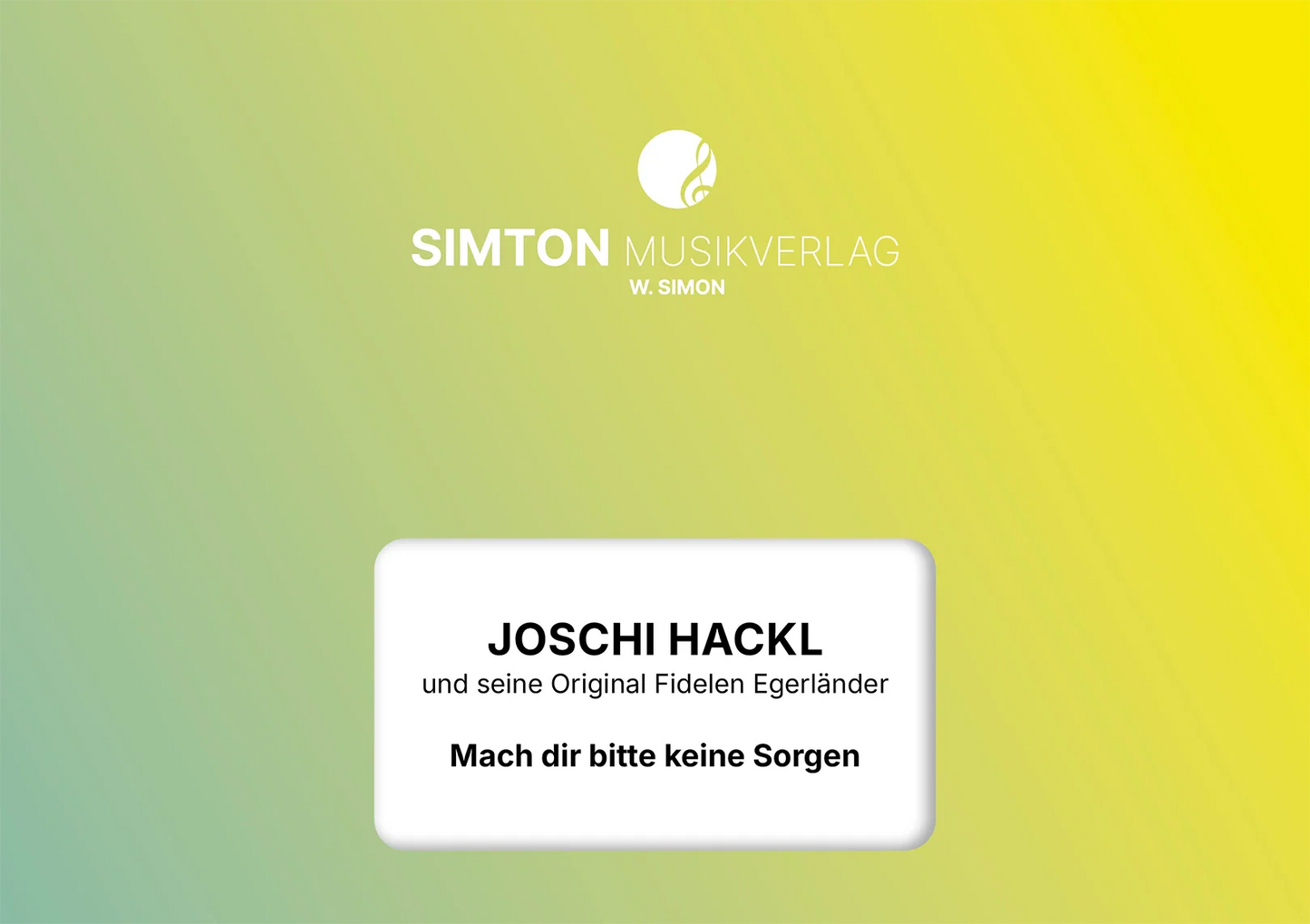 Notenheftumschlag bzw. Cover des Titels "Mach dir bitte keine Sorgen"