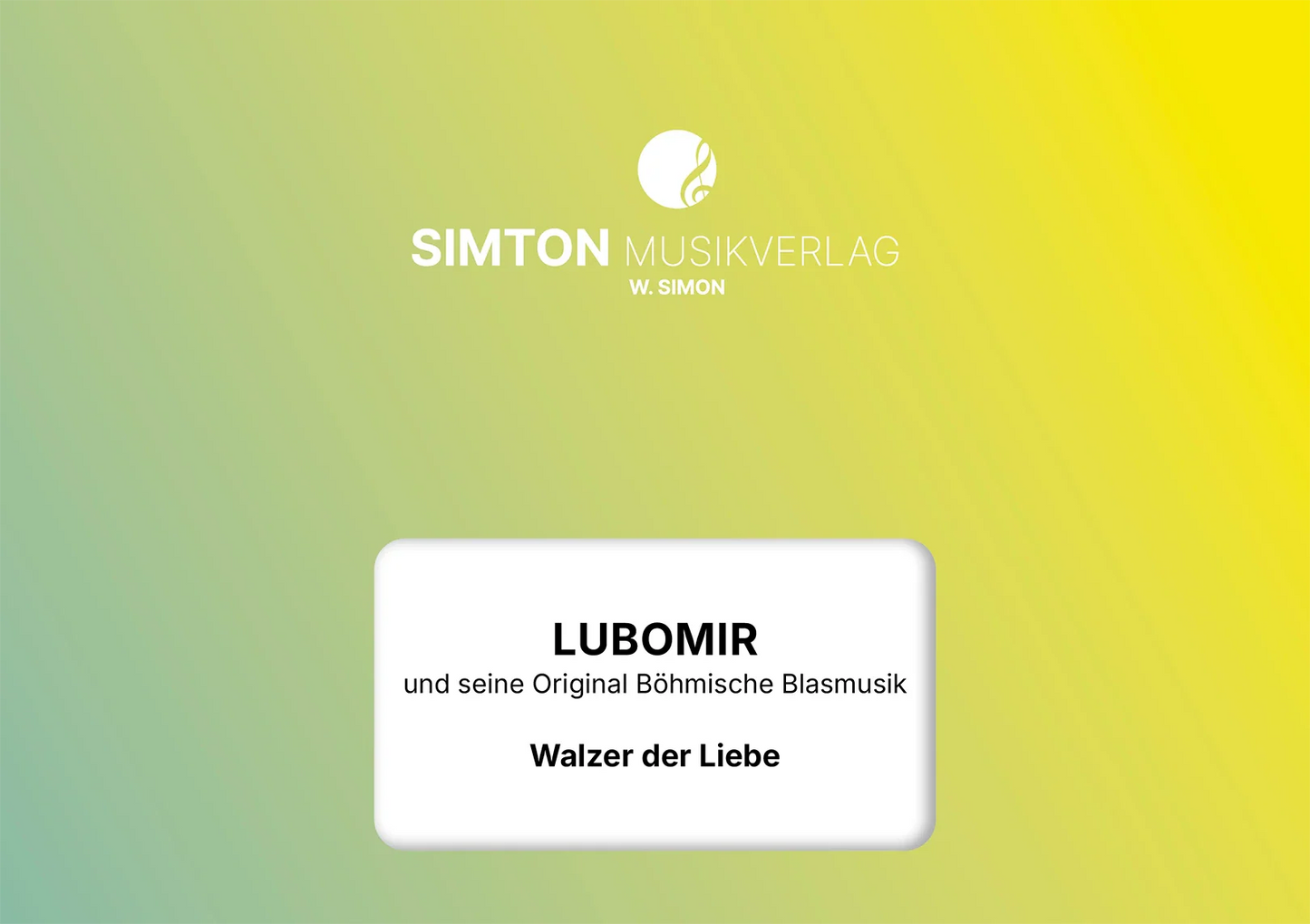 Notenheftumschlag bzw. Cover des Titels "Walzer der Liebe"