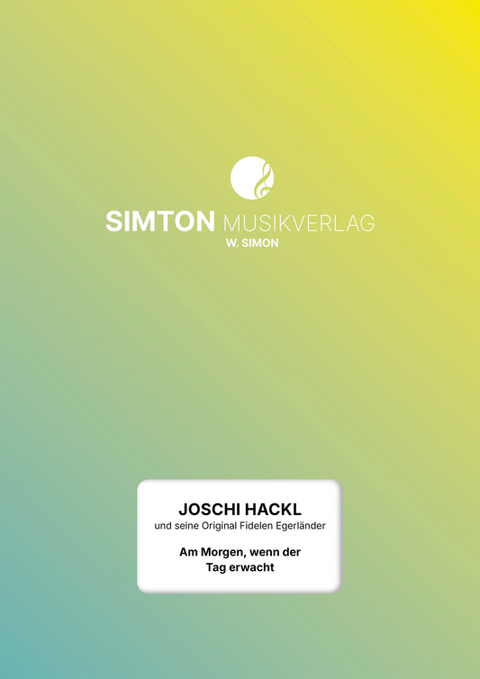 Notenheftumschlag bzw. Cover des Titels "Am Morgen, wenn der Tag erwacht"