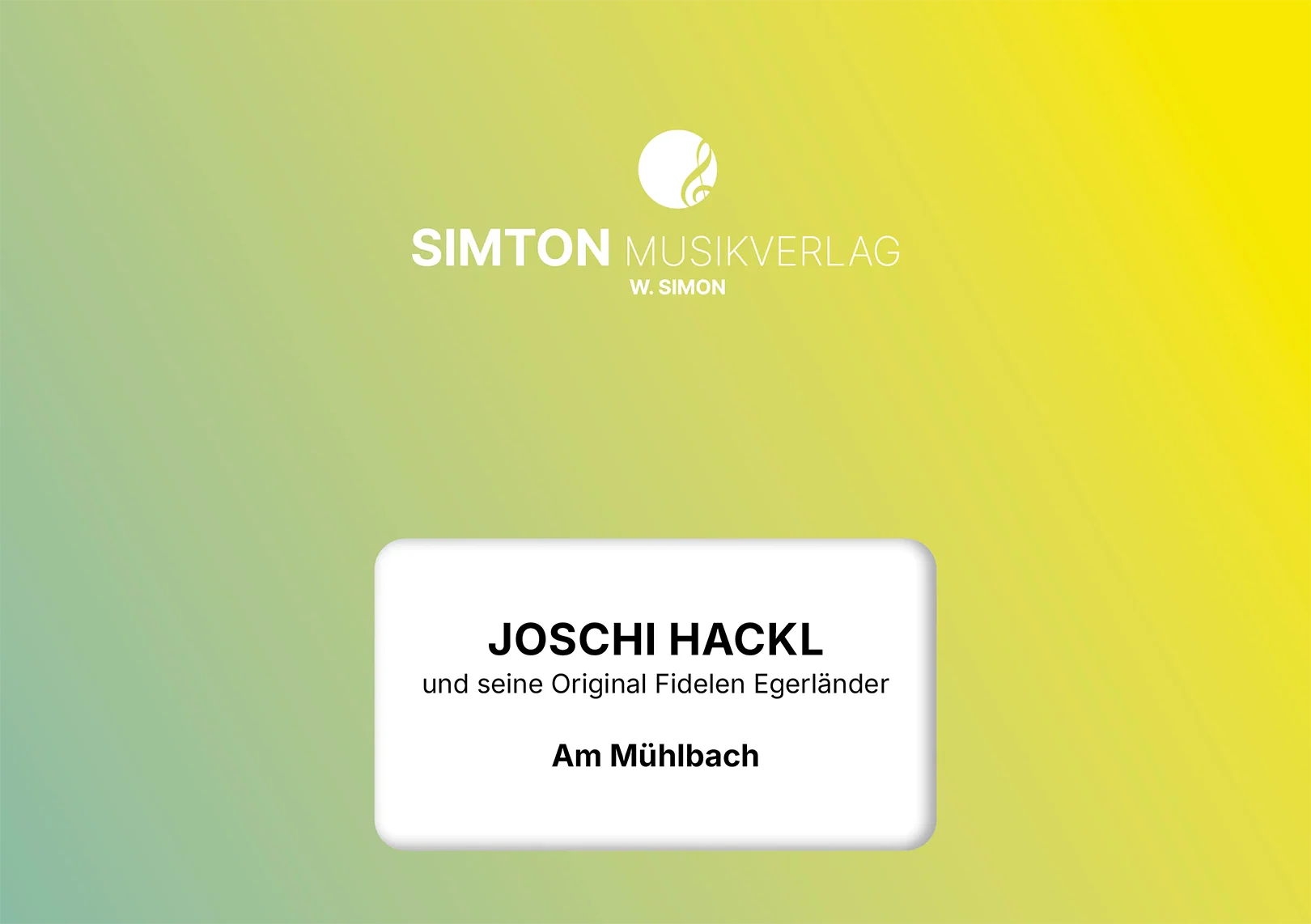 Notenheftumschlag bzw. Cover des Titels "Am Mühlbach"