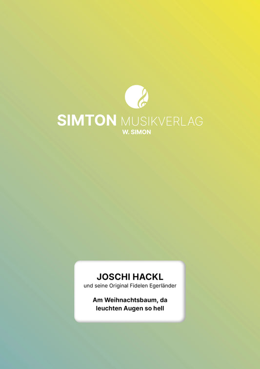 Notenheftumschlag bzw. Cover des Titels "Am Weihnachtsbaum, da leuchten die Augen so hell"