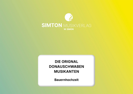 Notenheftumschlag bzw. Cover des Titels "Bauernhochzeit"
