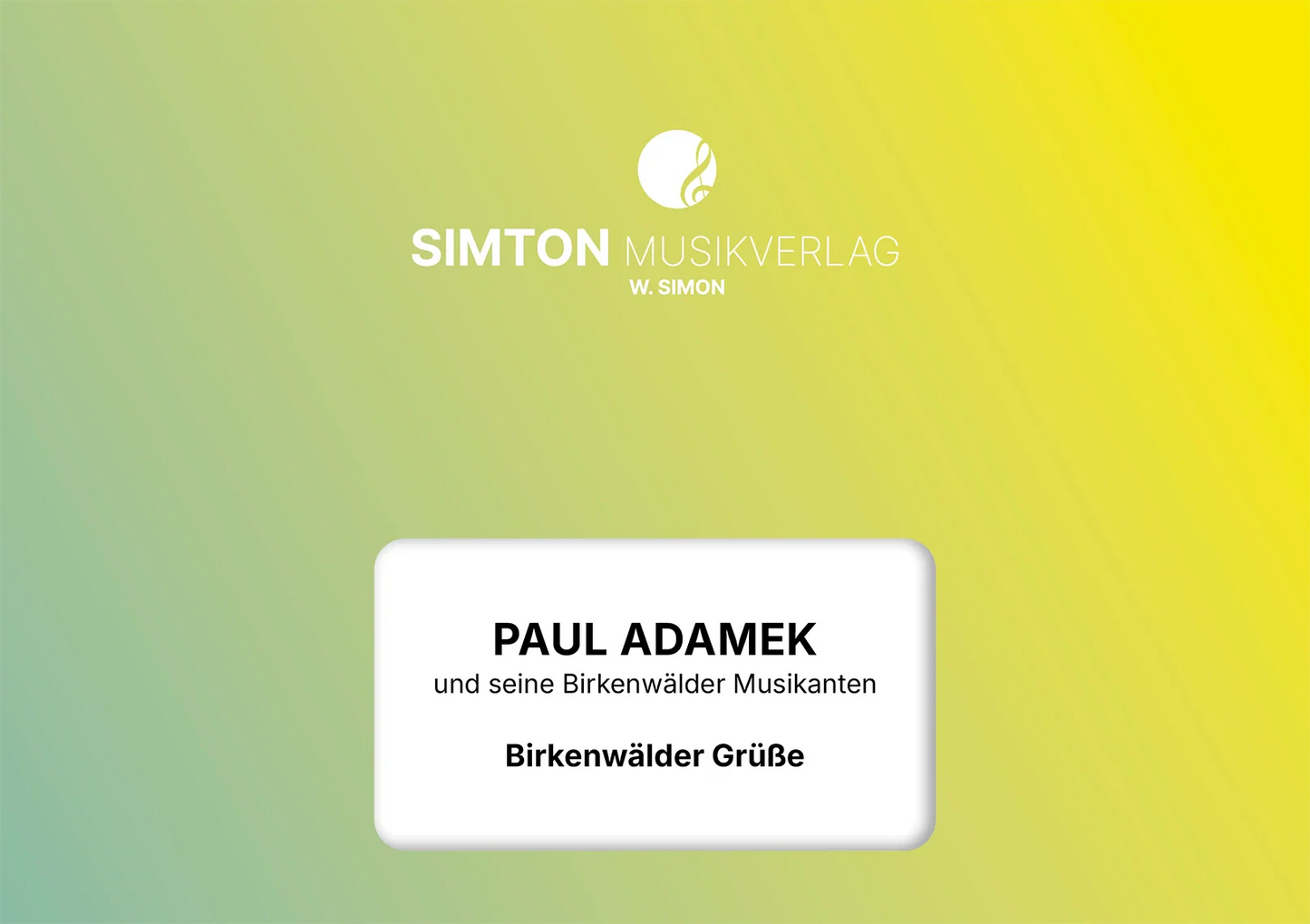 Notenheftumschlag bzw. Cover des Titels "Birkenwälder Grüße"