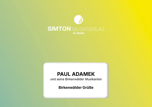 Notenheftumschlag bzw. Cover des Titels "Birkenwälder Grüße"