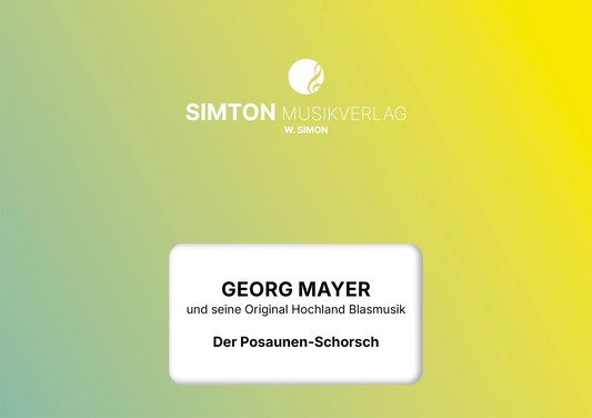 Notenheftumschlag bzw. Cover des Titels "Der Posaunen-Schorsch"