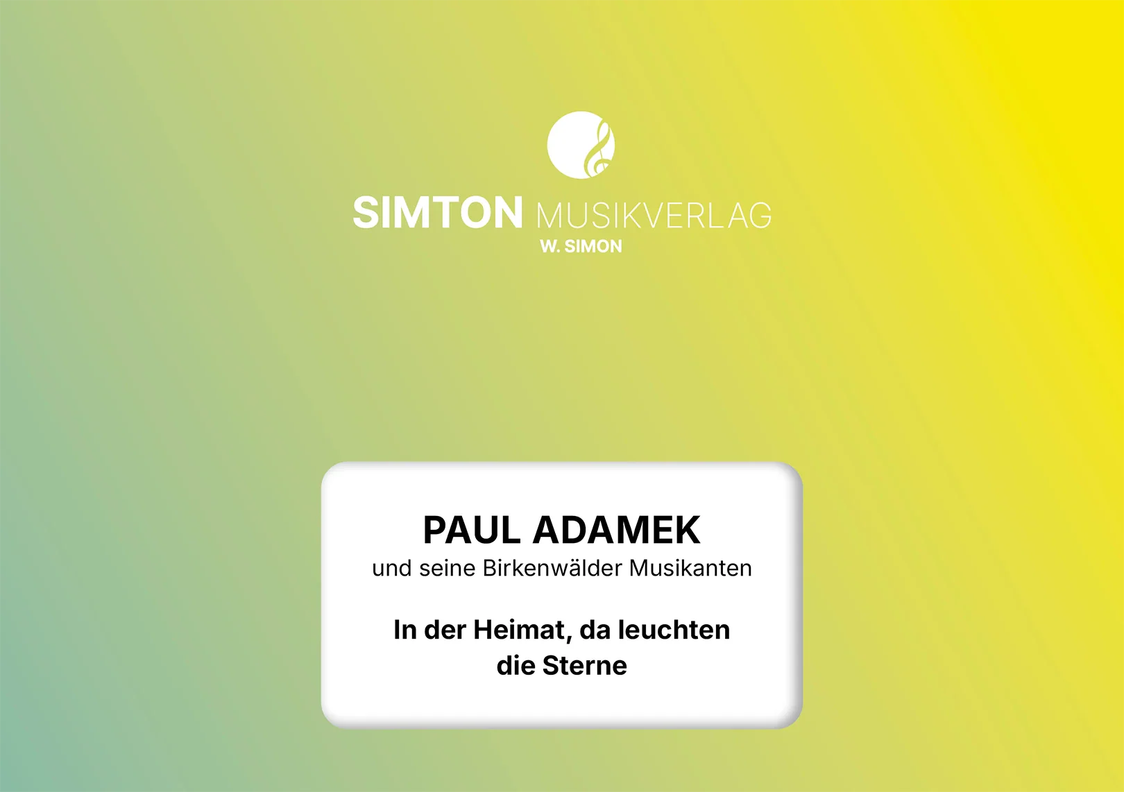 Notenheftumschlag bzw. Cover des Titels "In der Heimat, da leuchten die Sterne"