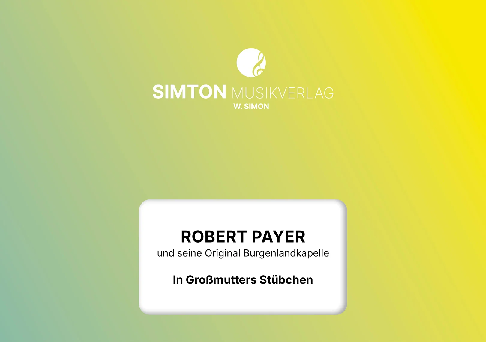 Notenheftumschlag bzw. Cover des Titels "In Großmutters Stübchen"