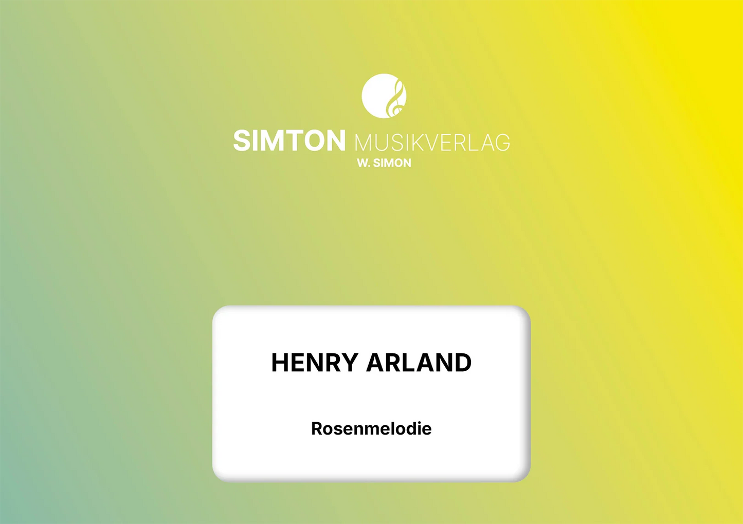 Notenheftumschlag bzw. Cover des Titels "Rosenmelodie"