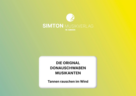 Notenheftumschlag bzw. Cover des Titels "Tannen rauschen im Wind"