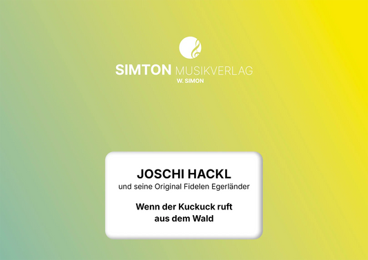 Notenheftumschlag bzw. Cover des Titels "Wenn der Kuckuck ruft aus dem Wald"